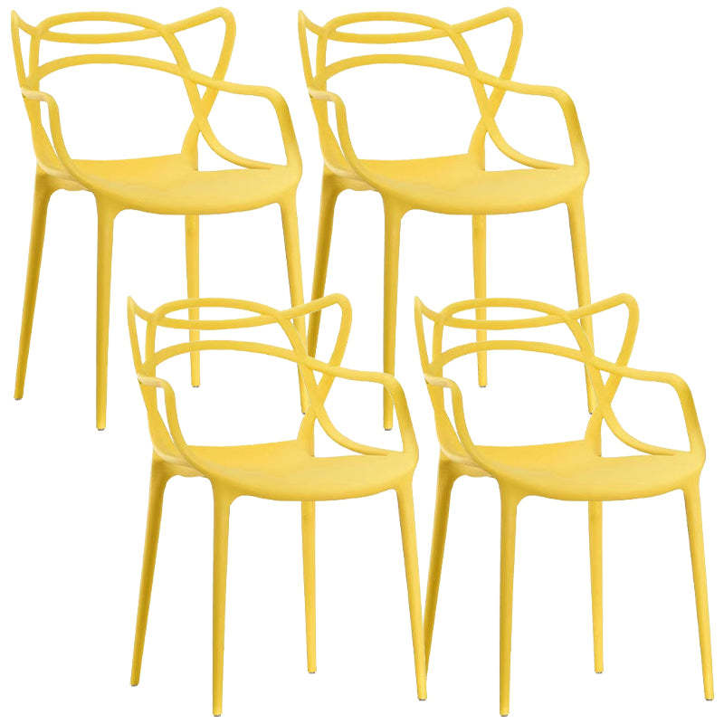 Contemporary Kitchen Dining Side Chair Cross Back Plastic Chair