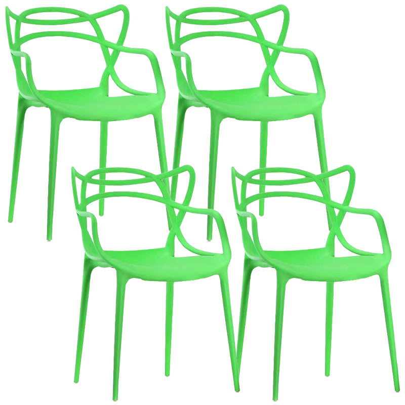 Contemporary Kitchen Dining Side Chair Cross Back Plastic Chair