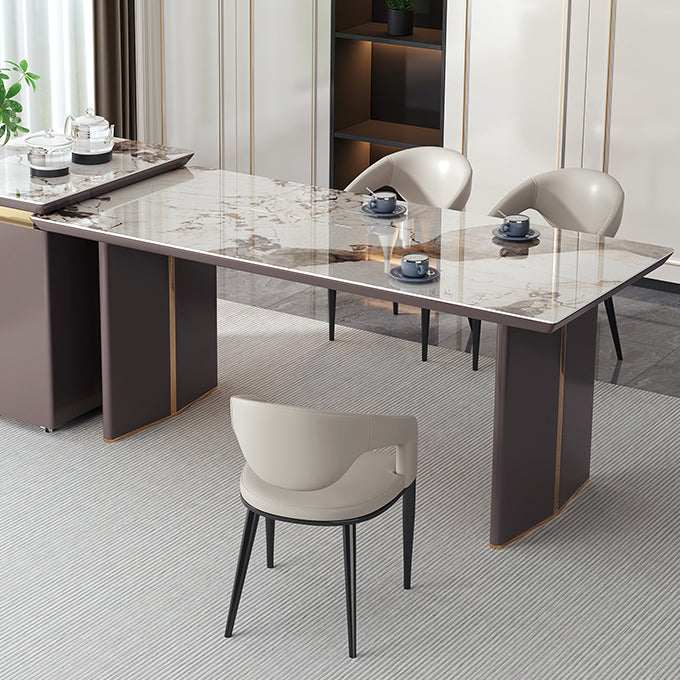 Open Back Dining Side Chair Contemporary Black Legs Dining Arm Chair