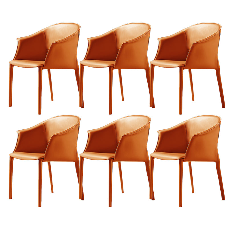 Modern Dining Room Dining Chair Faux Leather Arm Parsons Chair