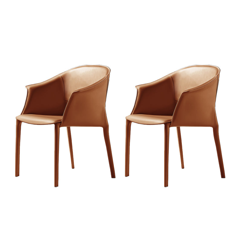 Modern Dining Room Dining Chair Faux Leather Arm Parsons Chair