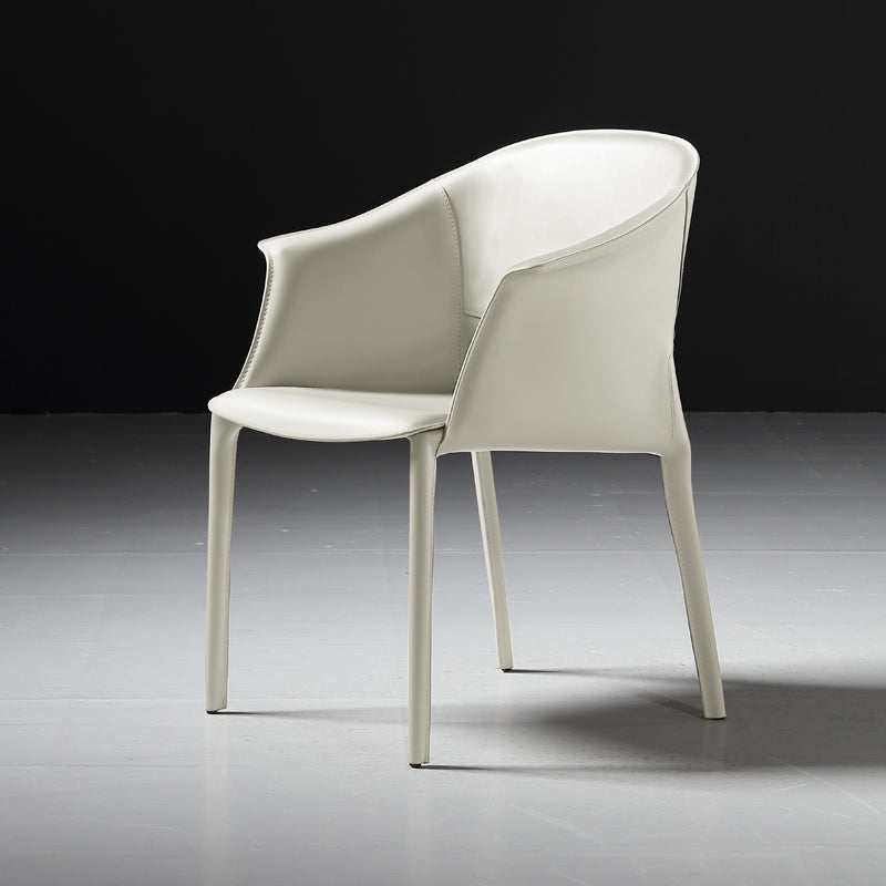 Modern Dining Room Dining Chair Faux Leather Arm Parsons Chair