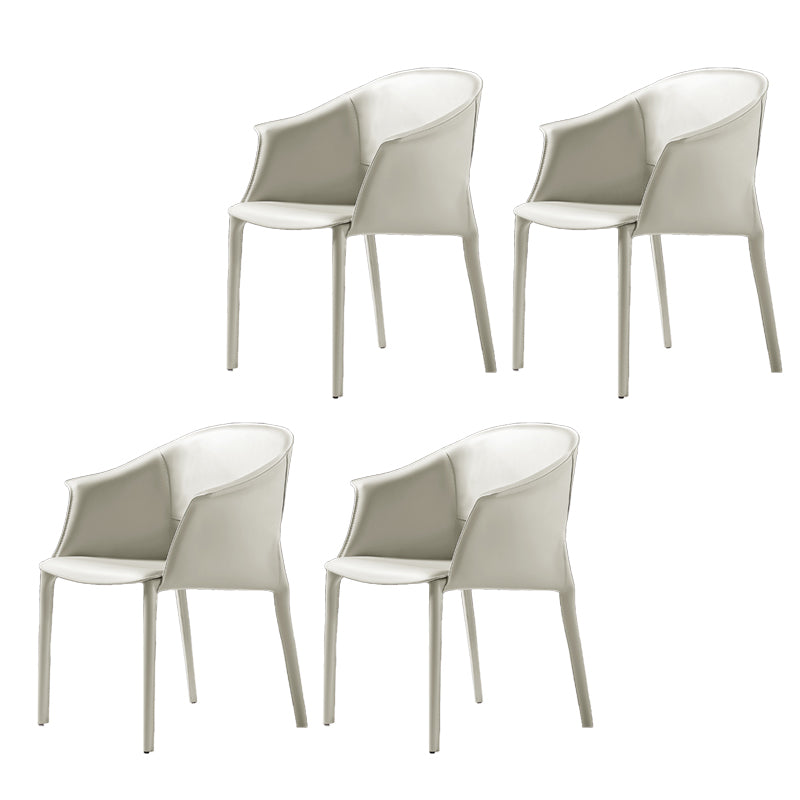 Modern Dining Room Dining Chair Faux Leather Arm Parsons Chair