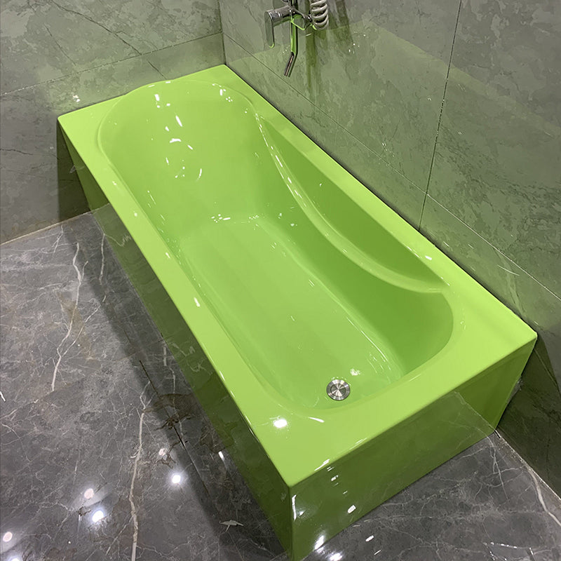 Soaking Bathtub Acrylic Antique Finish Rectangular Back to Wall Bath Tub