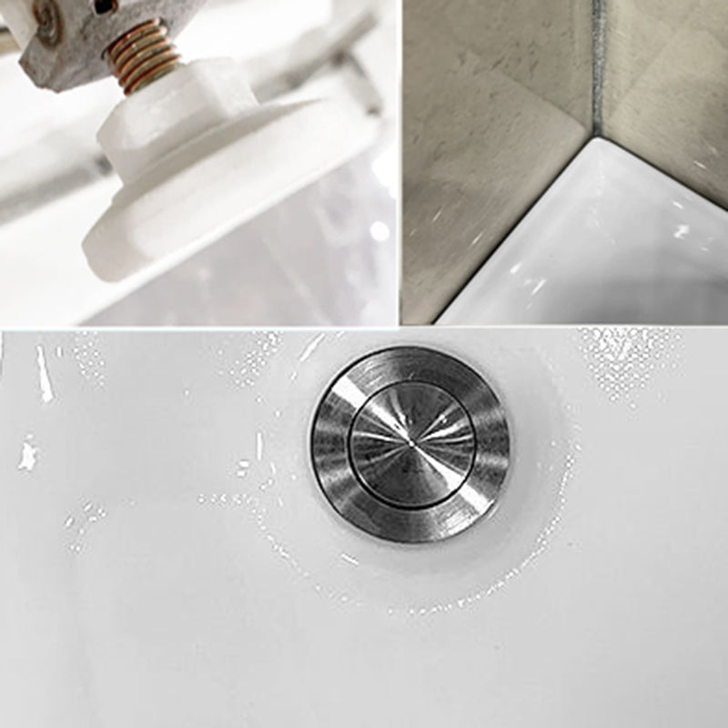 Soaking Bathtub Acrylic Antique Finish Rectangular Back to Wall Bath Tub