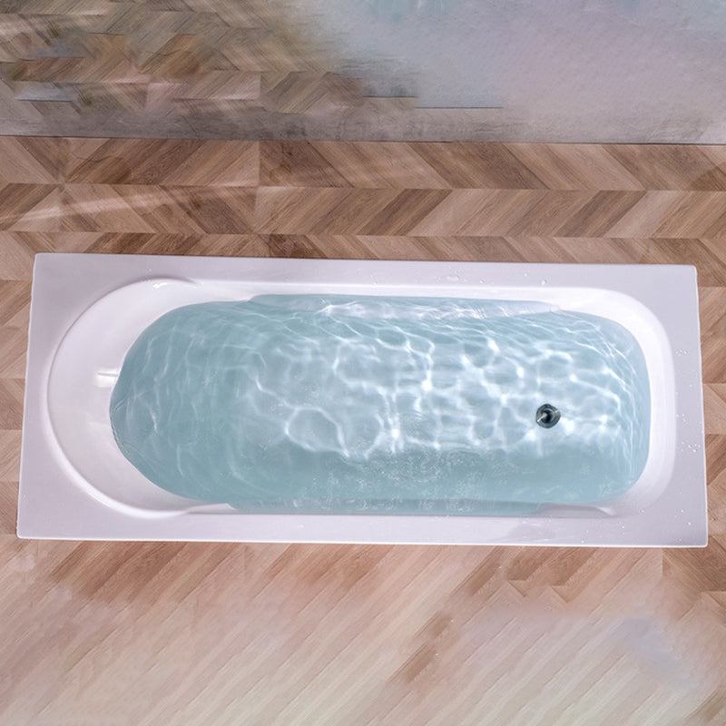 Soaking Bathtub Acrylic Antique Finish Rectangular Back to Wall Bath Tub