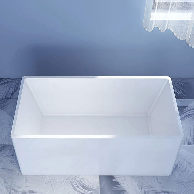 Antique Finish Soaking Bathtub Acrylic Rectangular Back to Wall Bath Tub