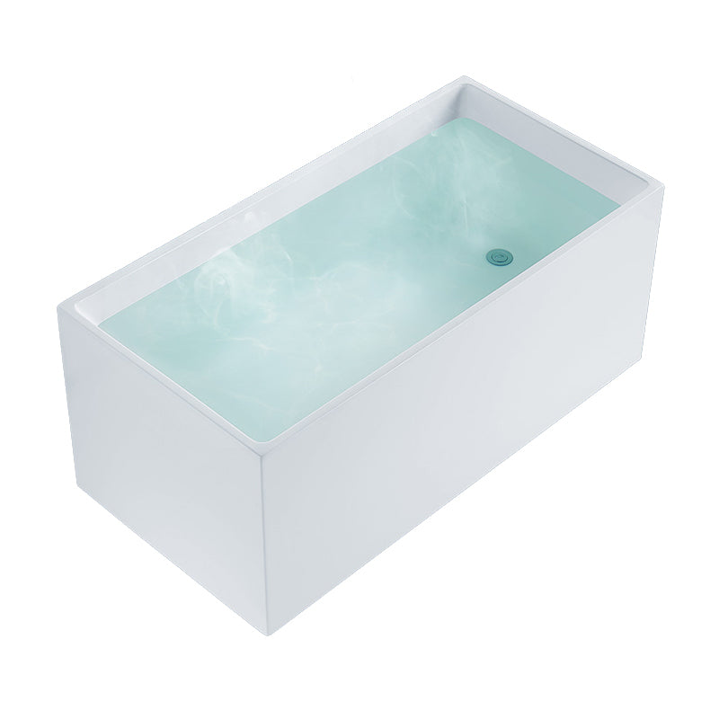 Antique Finish Soaking Bathtub Acrylic Rectangular Back to Wall Bath Tub