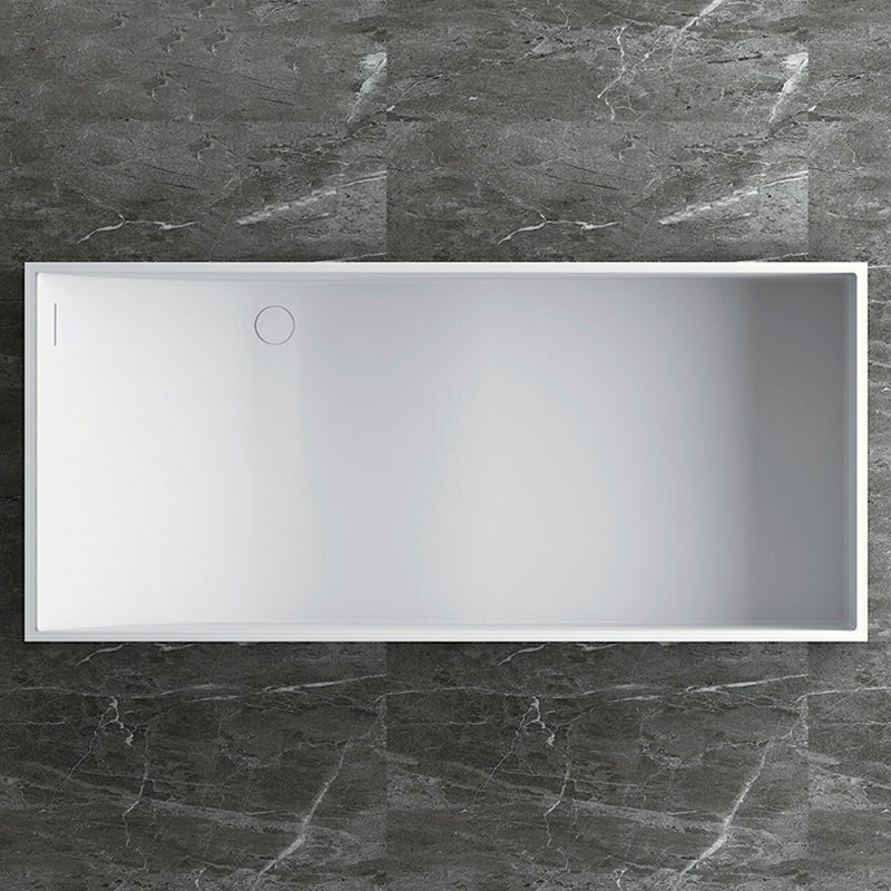 Stone Soaking Bathtub Antique Finish Rectangular Modern Bath Tub