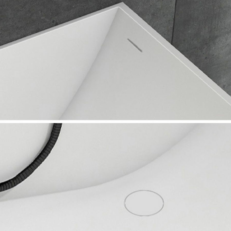 Stone Soaking Bathtub Antique Finish Rectangular Modern Bath Tub