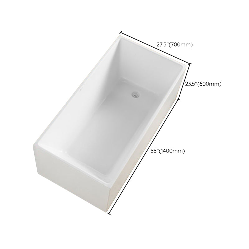 Soaking Back to Wall Bathtub Antique Finish Acrylic Bath Tub