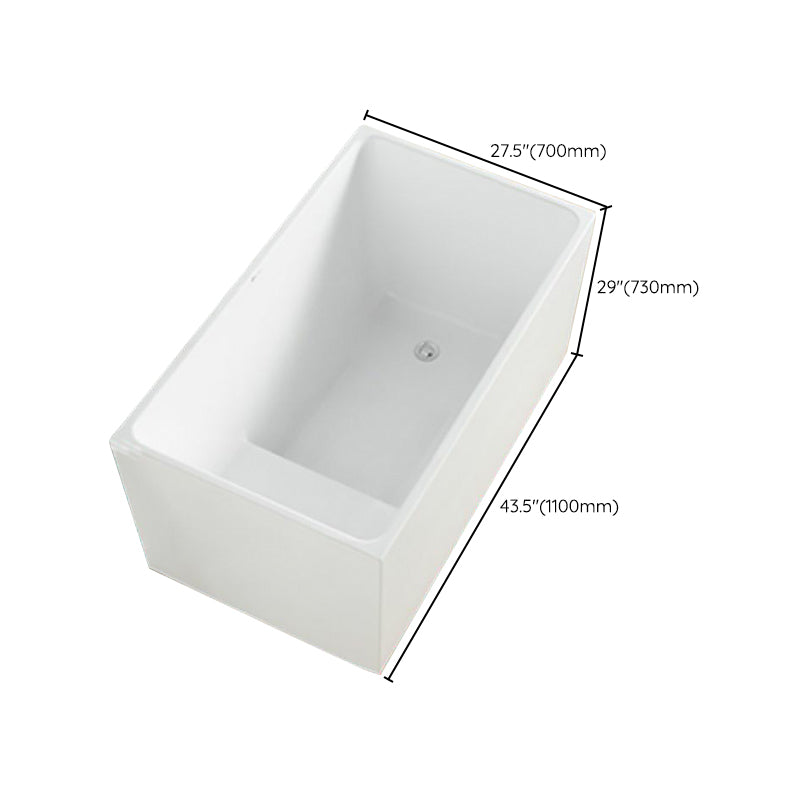 Soaking Back to Wall Bathtub Antique Finish Acrylic Bath Tub
