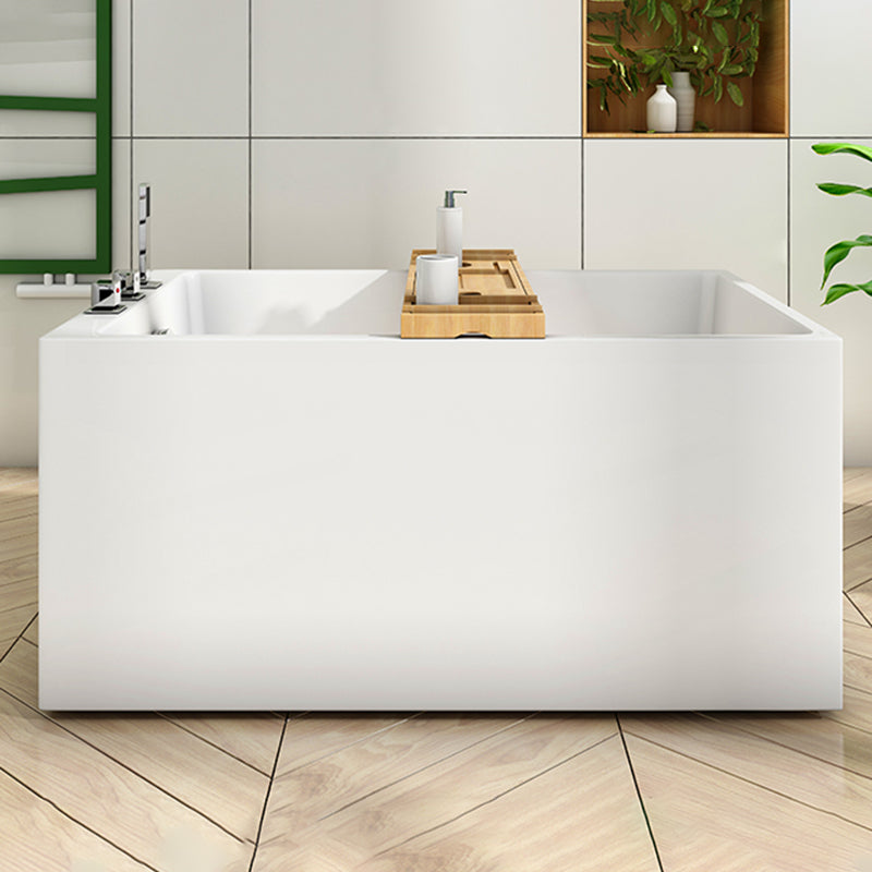 Soaking Bathtub Antique Finish Rectangular Back to Wall Bath Tub
