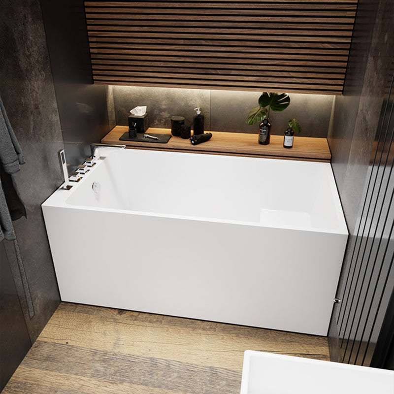 Soaking Bathtub Antique Finish Rectangular Back to Wall Bath Tub