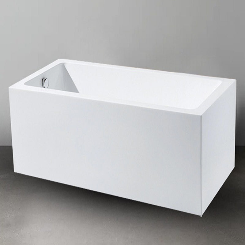 Soaking Bathtub Antique Finish Rectangular Back to Wall Bath Tub