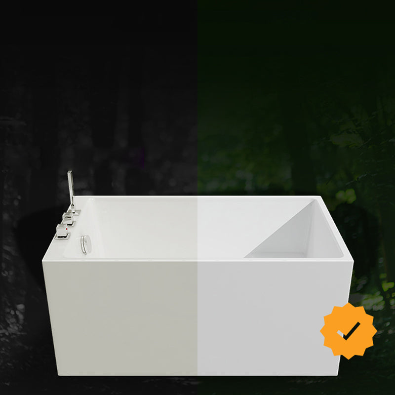 Soaking Bathtub Antique Finish Rectangular Back to Wall Bath Tub