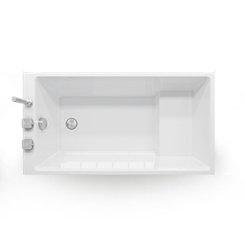 Soaking Bathtub Antique Finish Rectangular Back to Wall Bath Tub