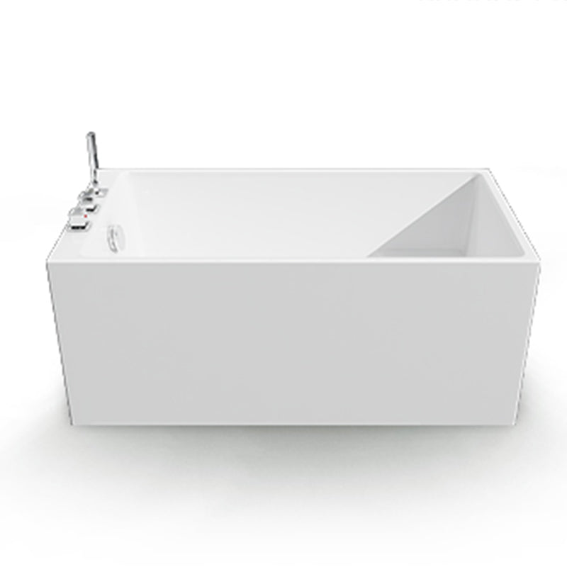 Soaking Bathtub Antique Finish Rectangular Back to Wall Bath Tub