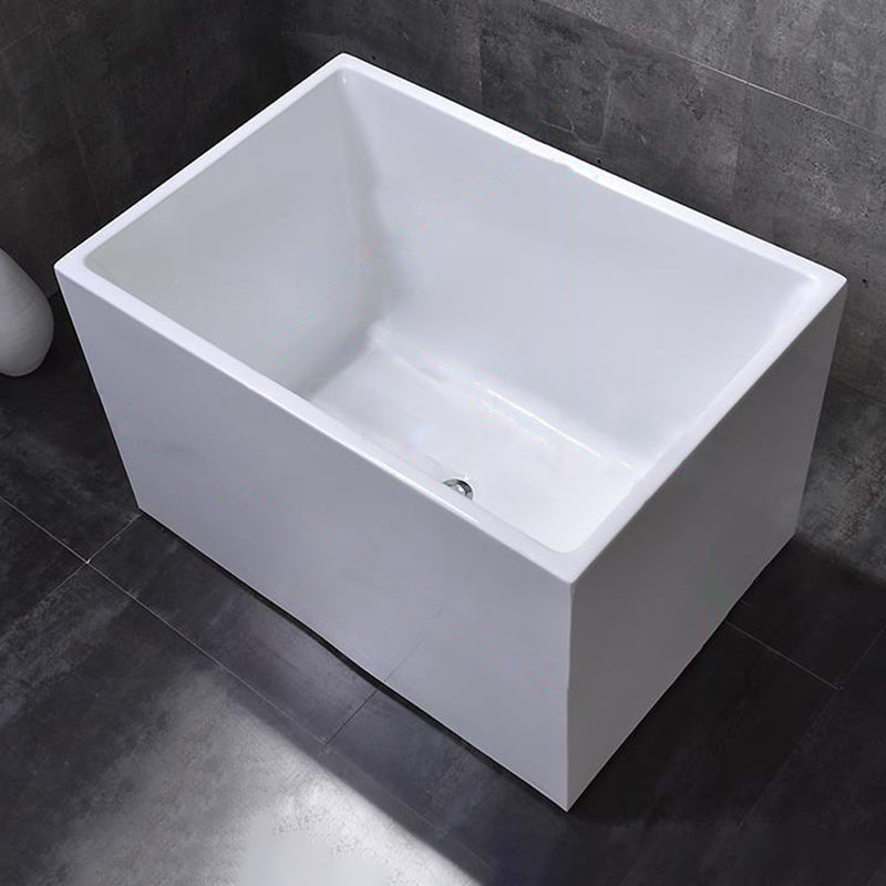 Soaking Acrylic Bathtub Antique Finish Rectangular Back to Wall Bath Tub