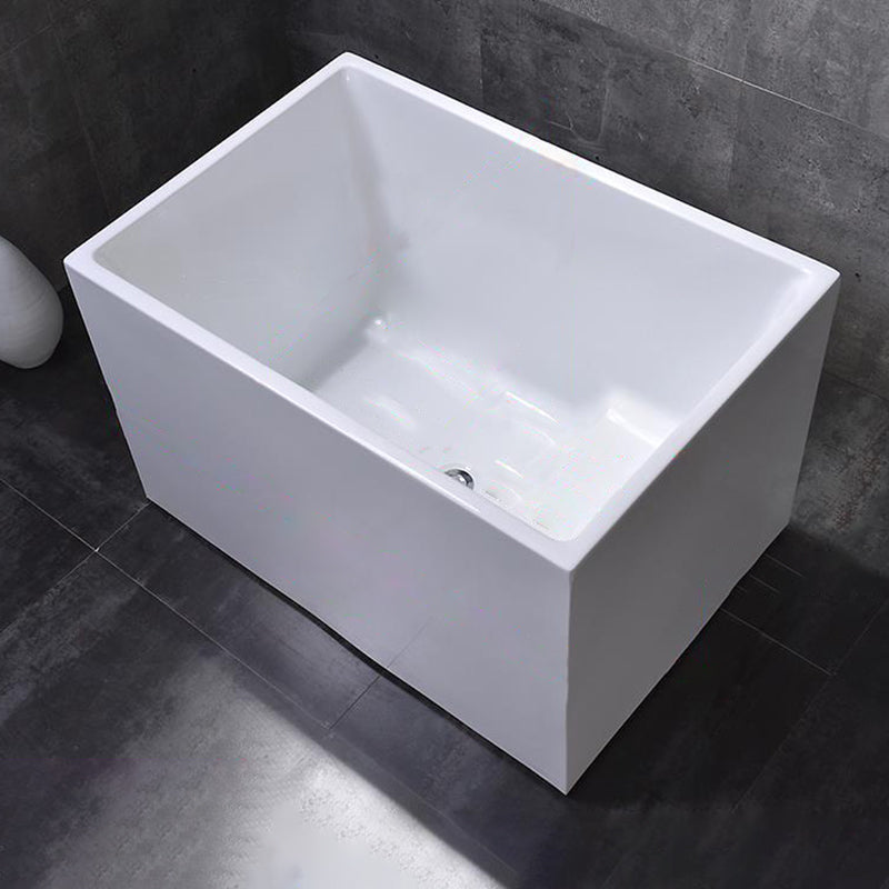 Soaking Acrylic Bathtub Antique Finish Rectangular Back to Wall Bath Tub
