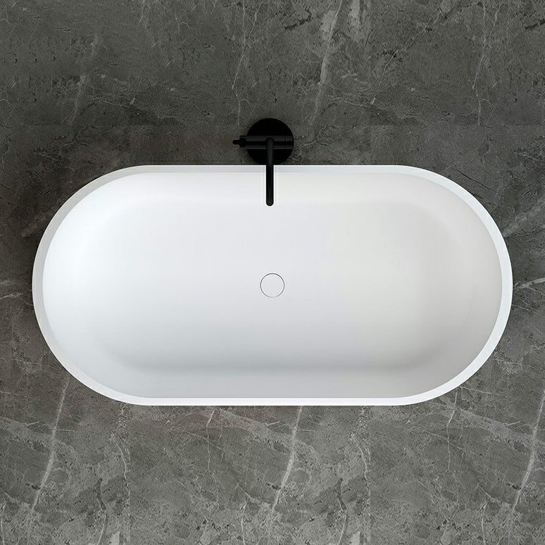 Stone Soaking Oval Bathtub Antique Finish Freestanding Bath Tub