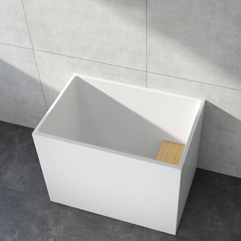Soaking Acrylic Bathtub Antique Finish Rectangular Flat Bottom Bath Tub