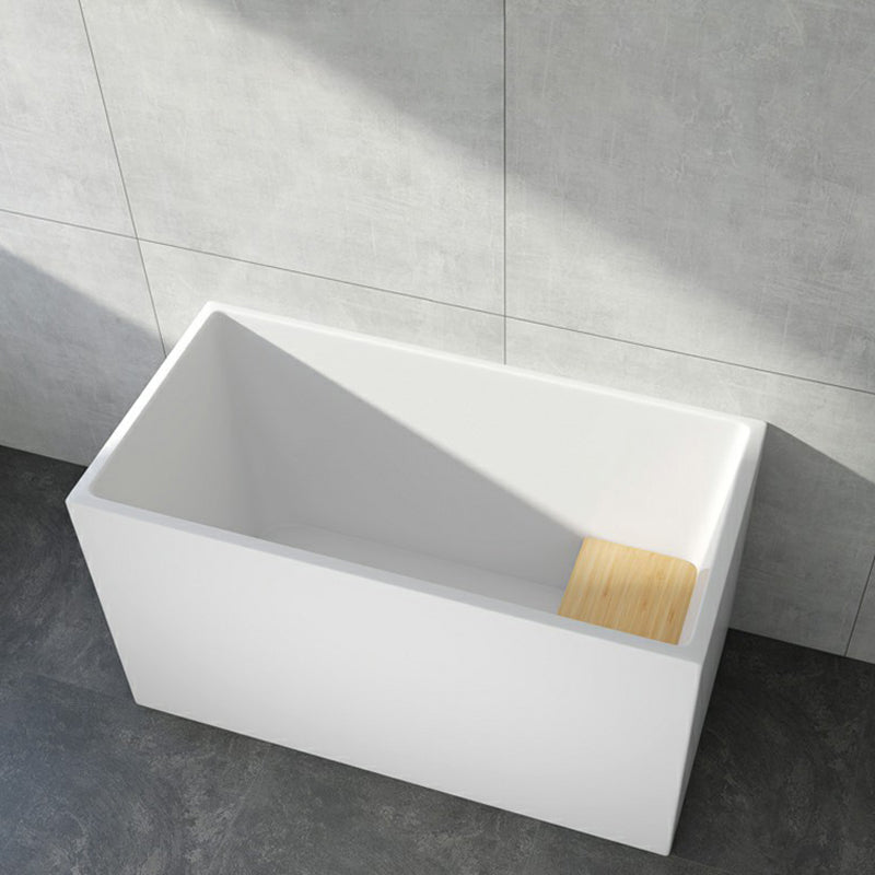 Soaking Acrylic Bathtub Antique Finish Rectangular Flat Bottom Bath Tub