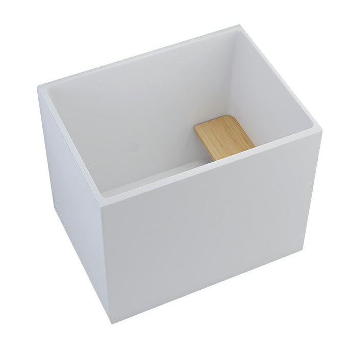 Soaking Acrylic Bathtub Antique Finish Rectangular Flat Bottom Bath Tub