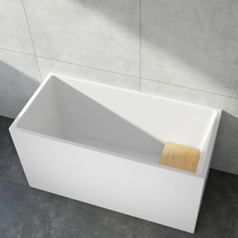 Soaking Acrylic Bathtub Antique Finish Rectangular Flat Bottom Bath Tub