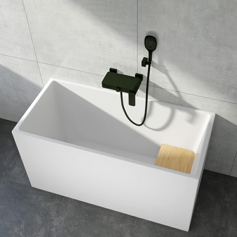 Soaking Acrylic Bathtub Antique Finish Rectangular Flat Bottom Bath Tub