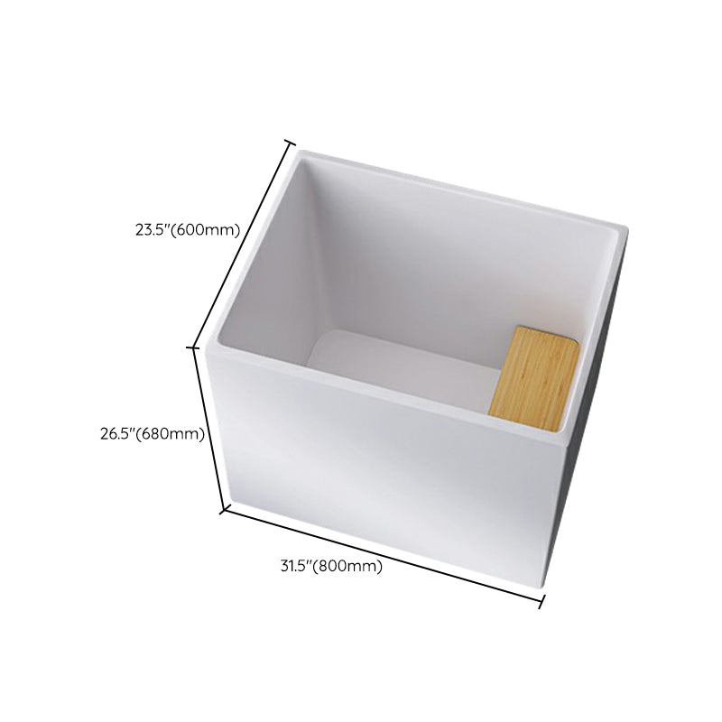 Soaking Acrylic Bathtub Antique Finish Rectangular Flat Bottom Bath Tub