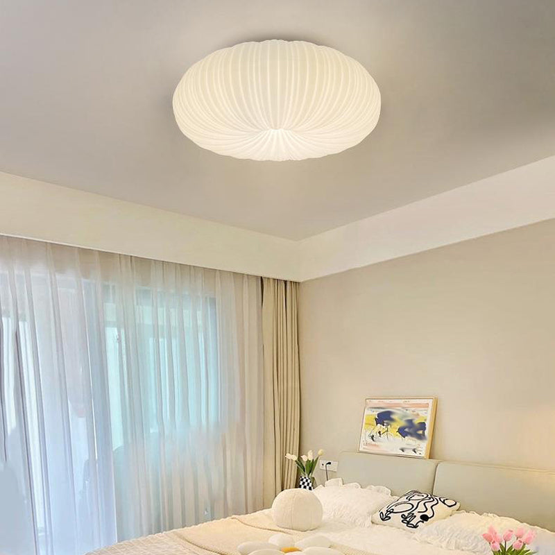 Single Contemporary White Flush Mount Lighting LED Acrylic Ceiling Light for Foyer