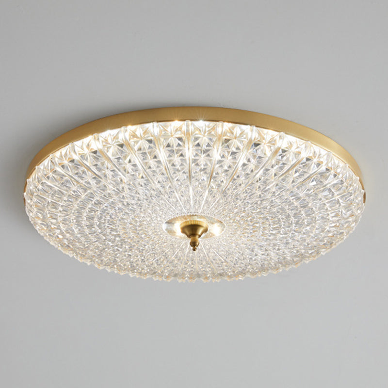 Contemporary Golden/Black Single Flush Mount Lighting LED Acrylic Ceiling Light