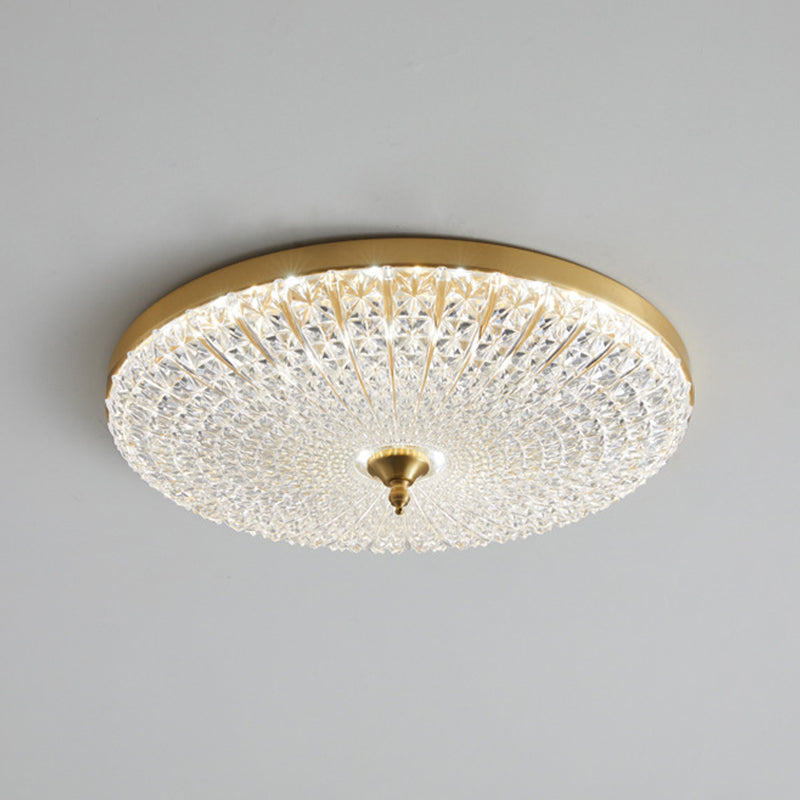 Contemporary Golden/Black Single Flush Mount Lighting LED Acrylic Ceiling Light