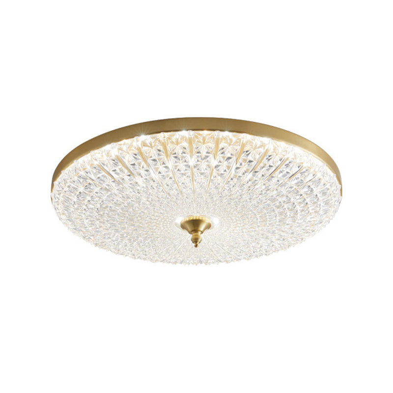 Contemporary Golden/Black Single Flush Mount Lighting LED Acrylic Ceiling Light
