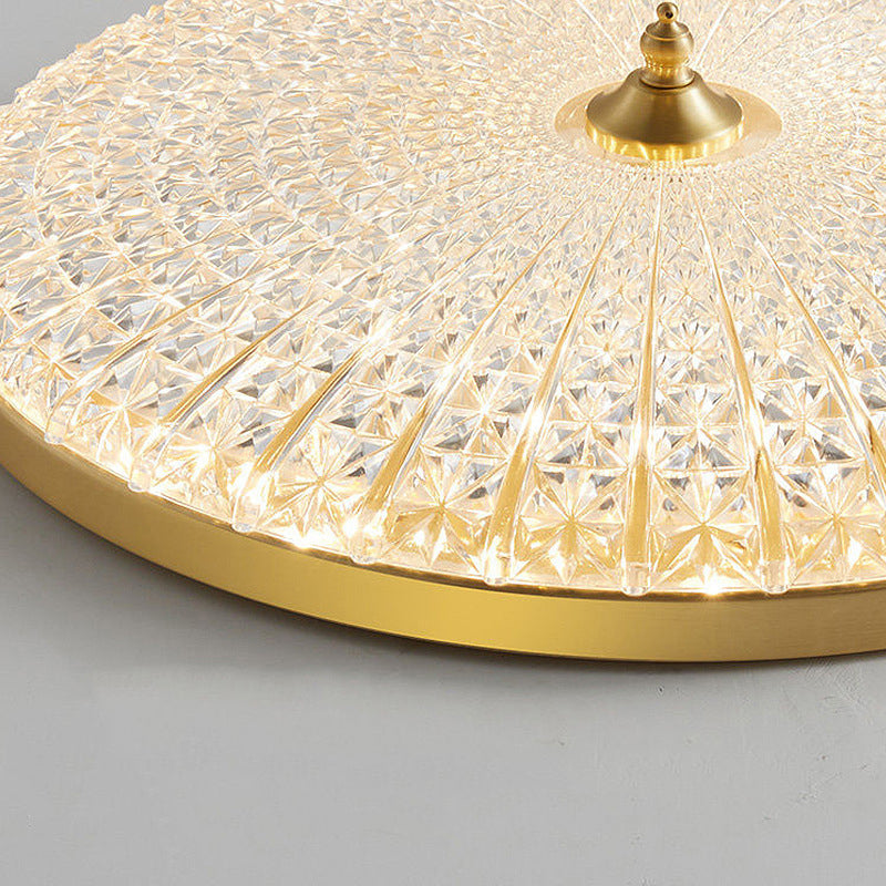 Contemporary Golden/Black Single Flush Mount Lighting LED Acrylic Ceiling Light