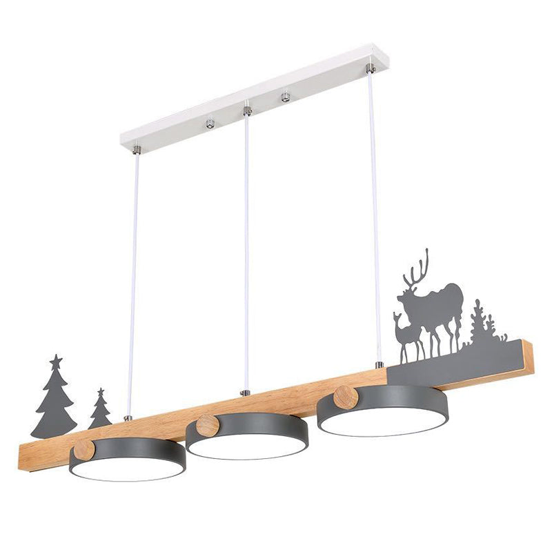 Modern Island Light Colorful Metallic Hanging Lighting Fixture for Dining Room