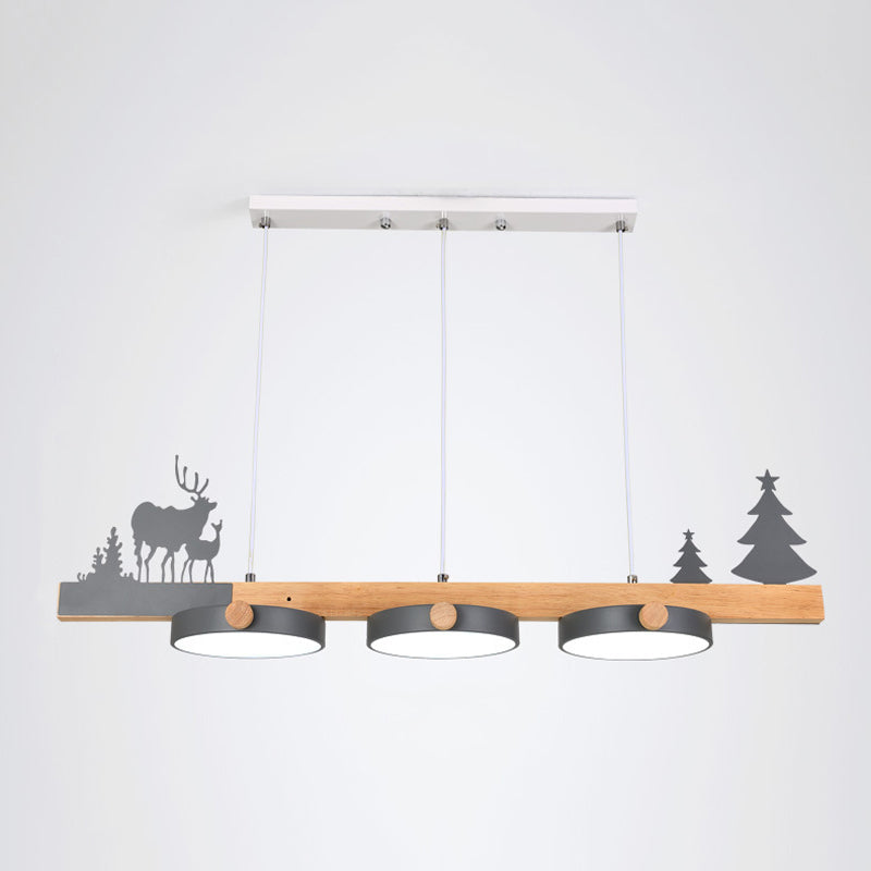 Modern Island Light Colorful Metallic Hanging Lighting Fixture for Dining Room