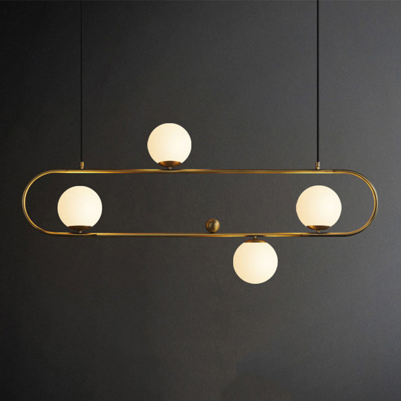 Industrial Kitchen Island Lighting Black/Golden Glass Shaded Ceiling Light
