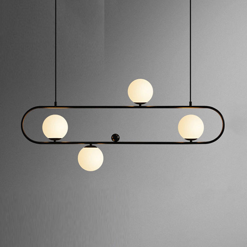 Industrial Kitchen Island Lighting Black/Golden Glass Shaded Ceiling Light