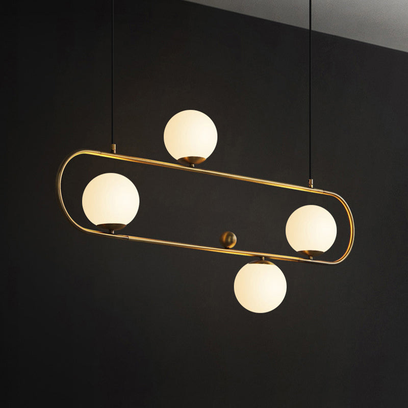 Industrial Kitchen Island Lighting Black/Golden Glass Shaded Ceiling Light