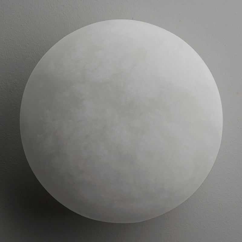 Modernist Wall Sconce Circle Wall Light Fixture with Stone for Bedroom