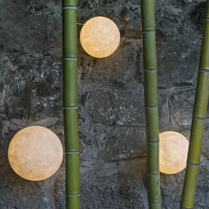 Modernist Wall Sconce Circle Wall Light Fixture with Stone for Bedroom