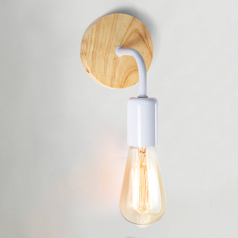 Modern Simple Wall Light Fixture Wooden Wall Light Sconce for Bedroom