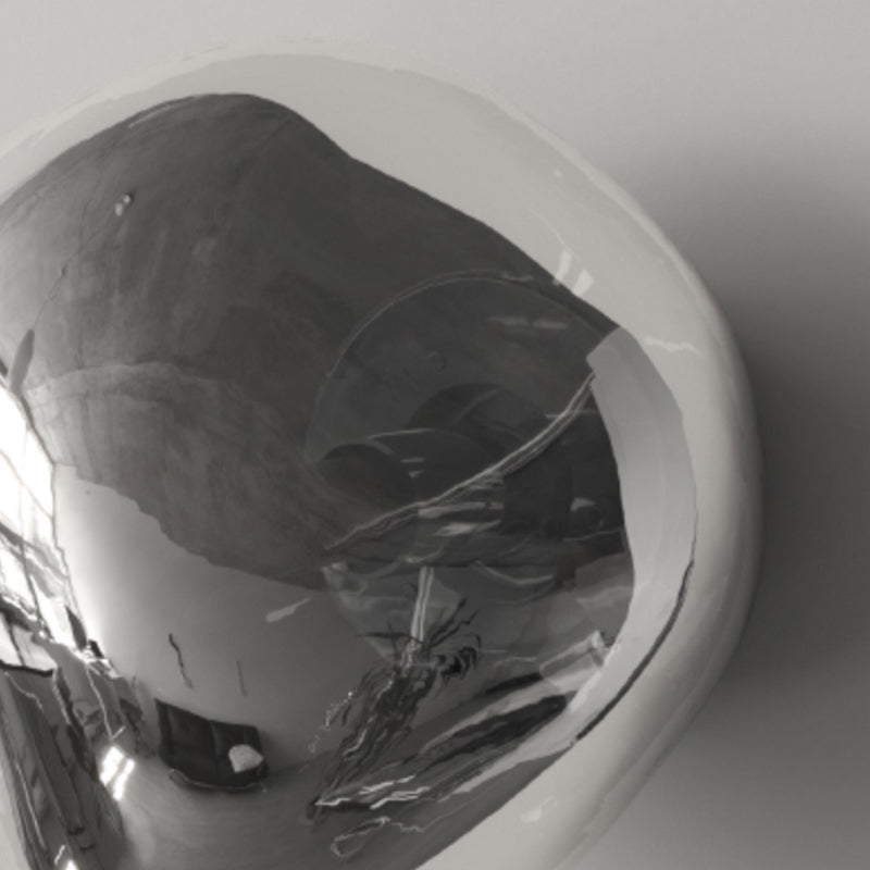 Unique 1 - Light Wall Light Fixture Modern Glass Wall Sconce in Sliver / Amber