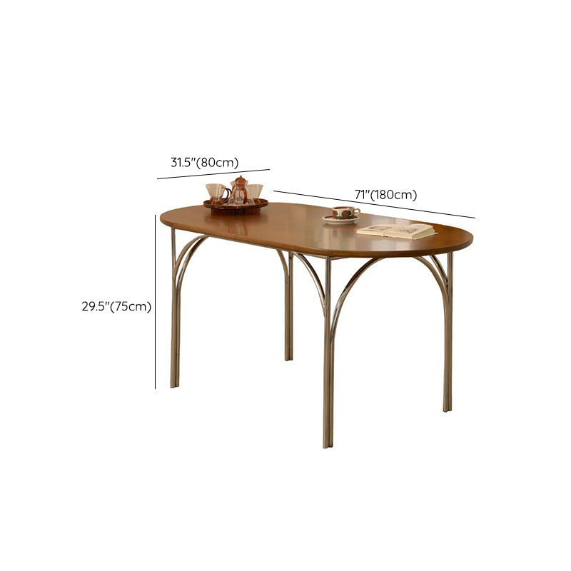 Oval Dining Room Kitchen Table Silver Frame Contemporary Dining Table