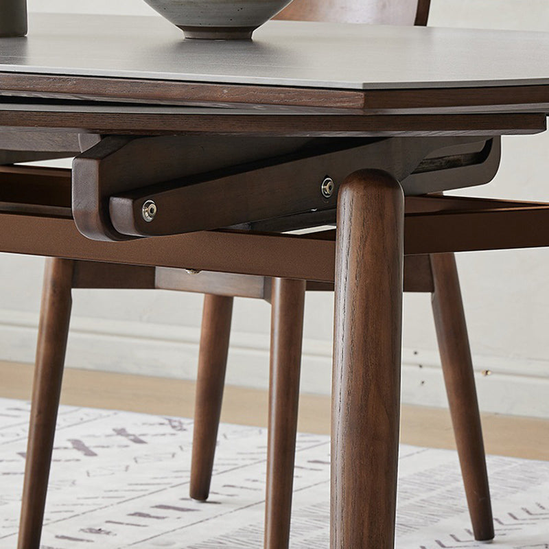 Contemporary Style 1/4/5/7 Pieces Dining Chairs Set Stone Round Furniture in Gray