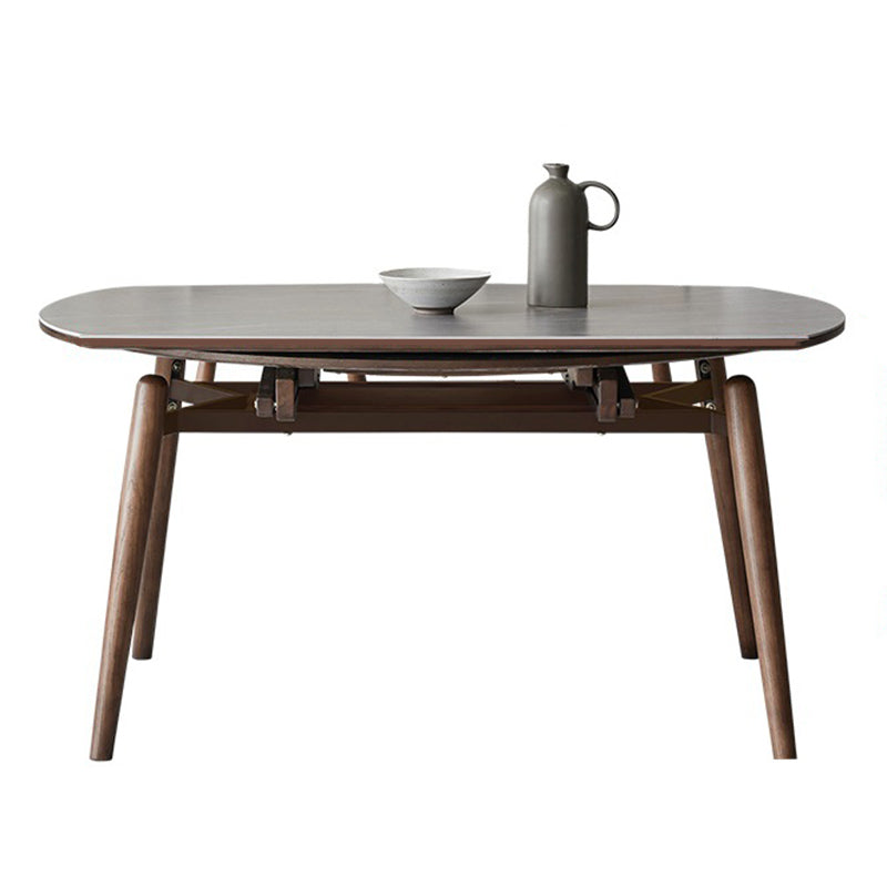 Contemporary Style 1/4/5/7 Pieces Dining Chairs Set Stone Round Furniture in Gray