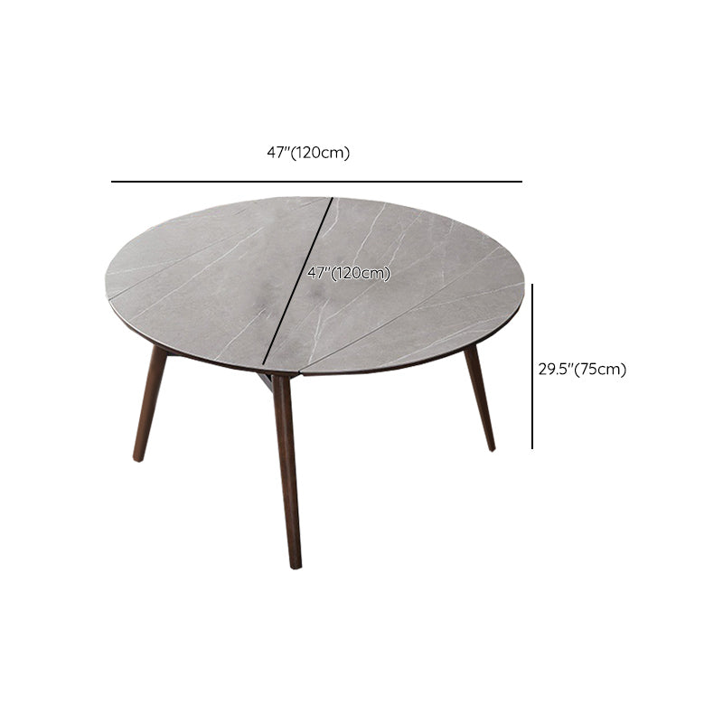 Contemporary Style 1/4/5/7 Pieces Dining Chairs Set Stone Round Furniture in Gray