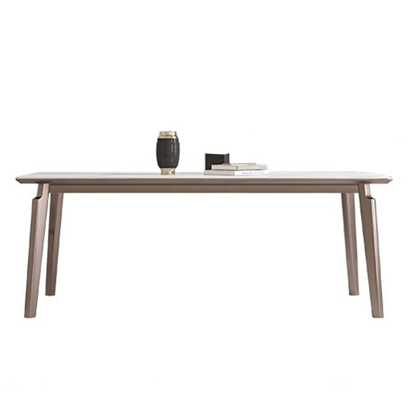 Contemporary Style 1/2/4/5/7 Pieces Dining Chairs Set Rectangle Stone Furniture in White